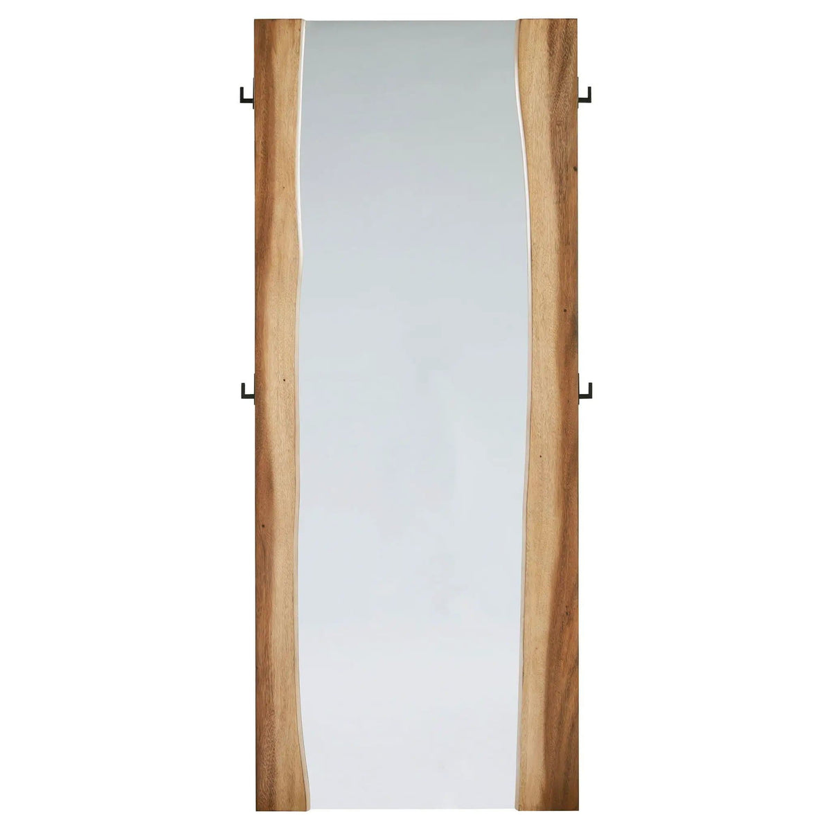 Winslow 31 x 76 Inch Standing Floor Mirror Smokey | 31 x 1.5 x 76 in | Walnut & Metal | Walnut
