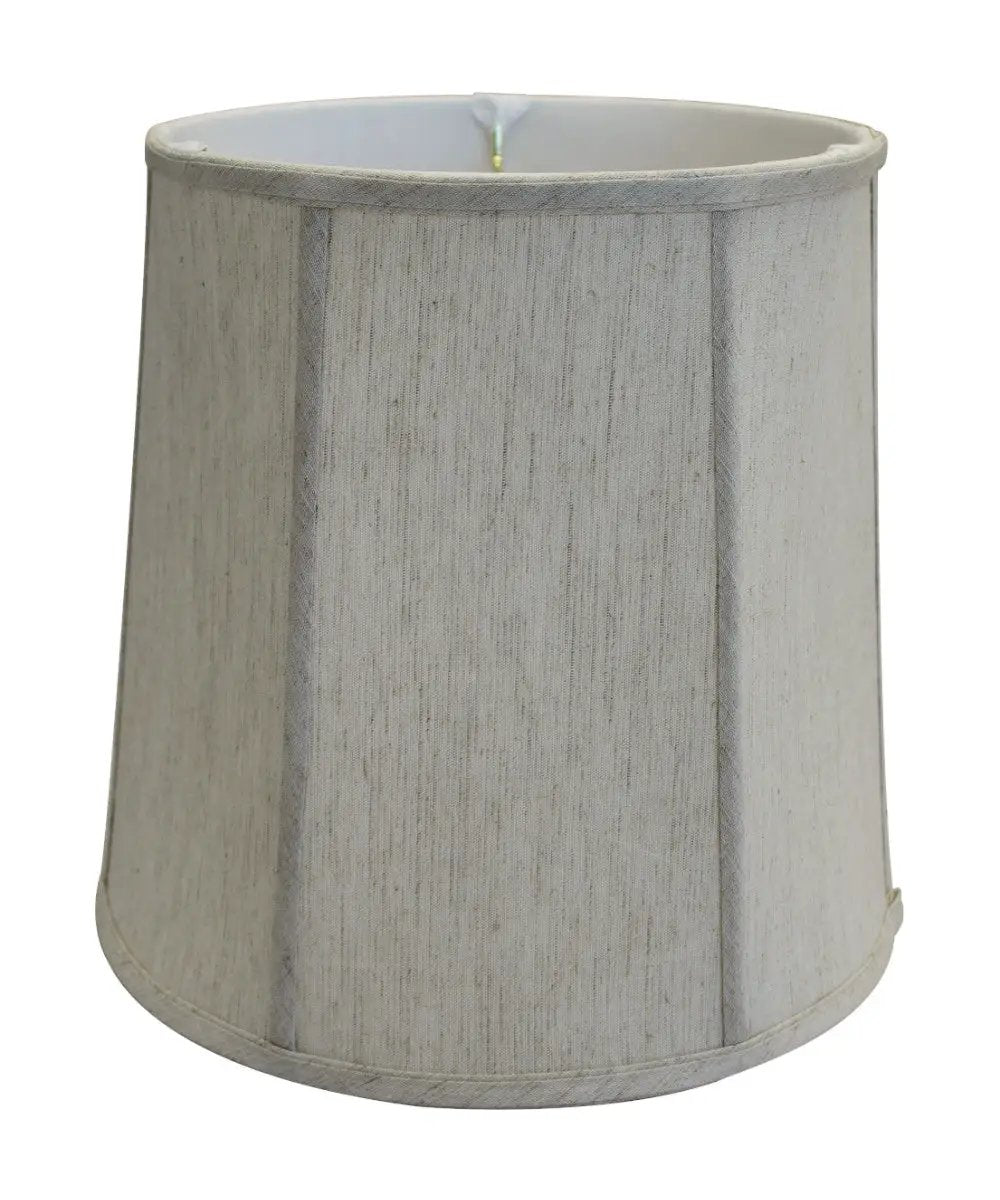 Drum Lamp Shade | Textured Oatmeal Shantung | Soft Back | 12 Inch Round