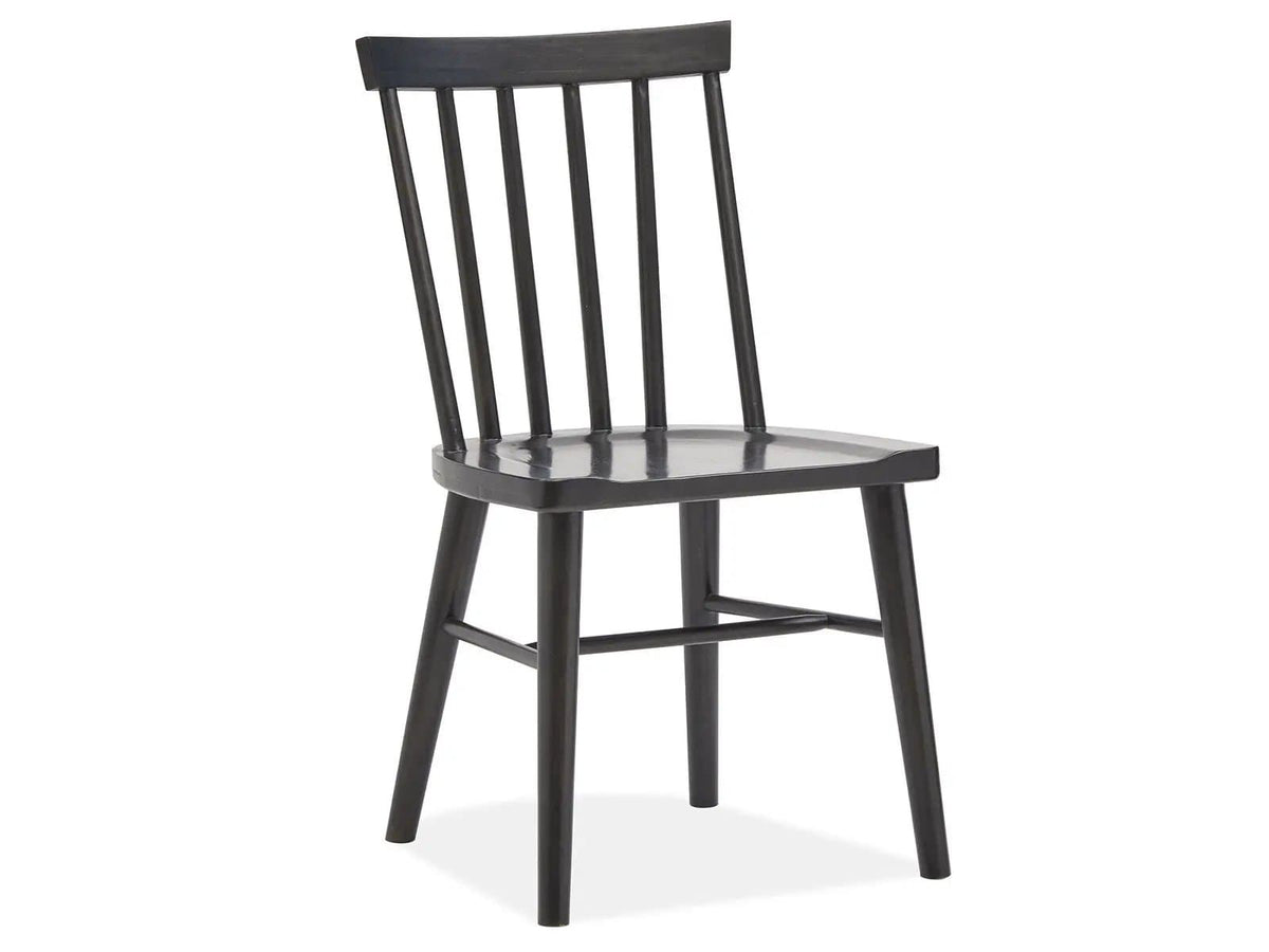 Lindon Dark Dining Side Chair (Set of 2) | 20.5 x 20 x 36 in | Oak Veneer & Metal | Coffee Bean