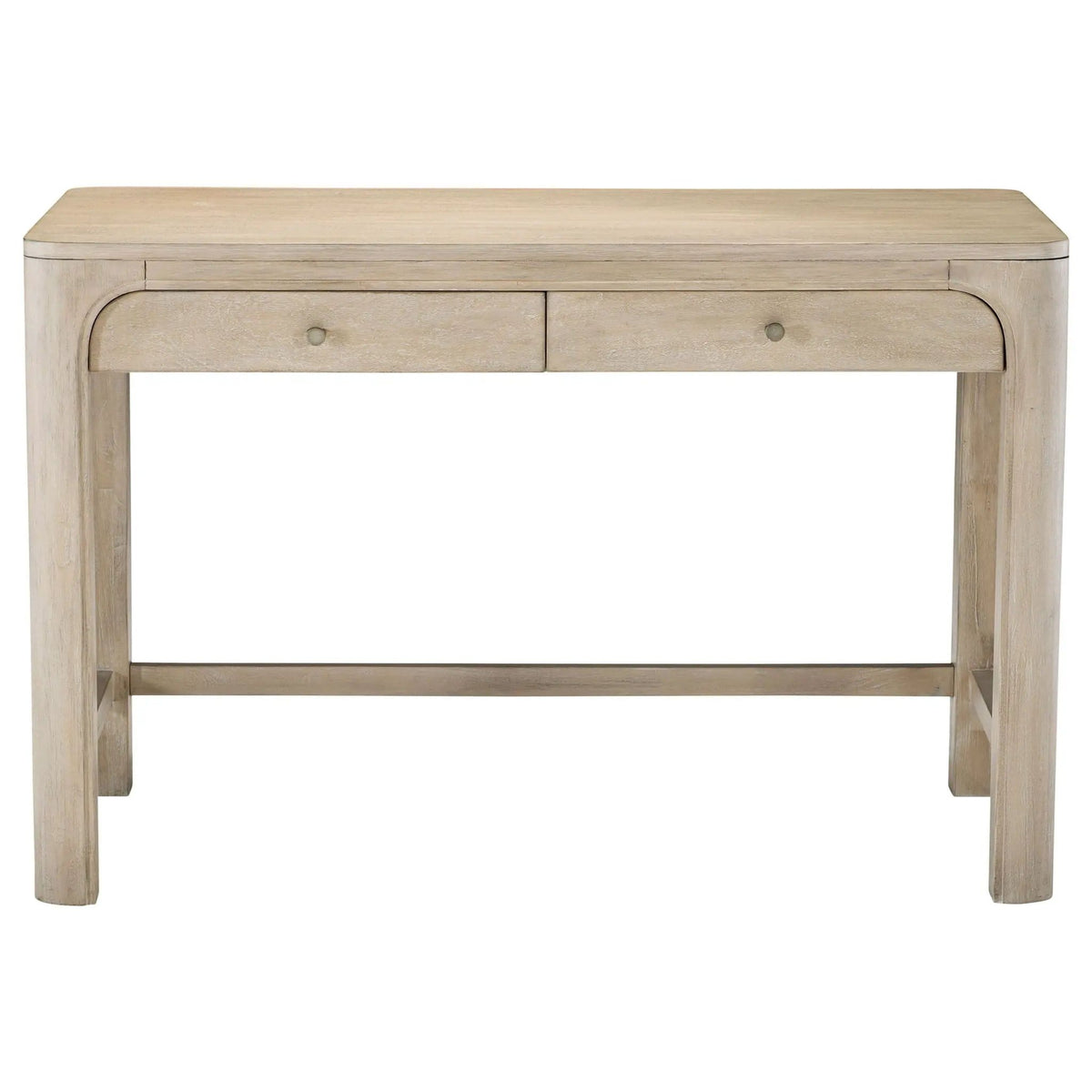 Solano 2-drawer Makeup Table Vanity Desk Weathered Mango | 48.25 x 26 x 31 in | Engineered Wood & Veneer | Home Office