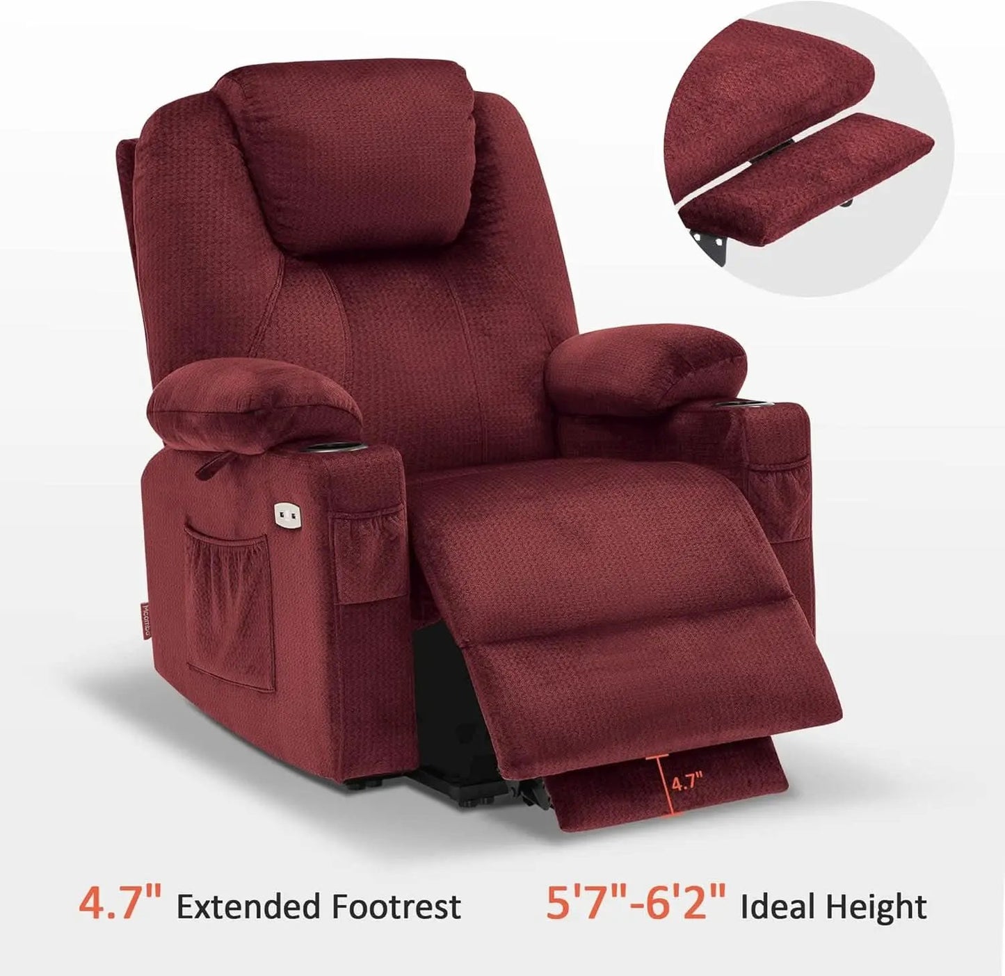 Large Power Lift Recliner Chair With Massage And Heat from PriceLows™