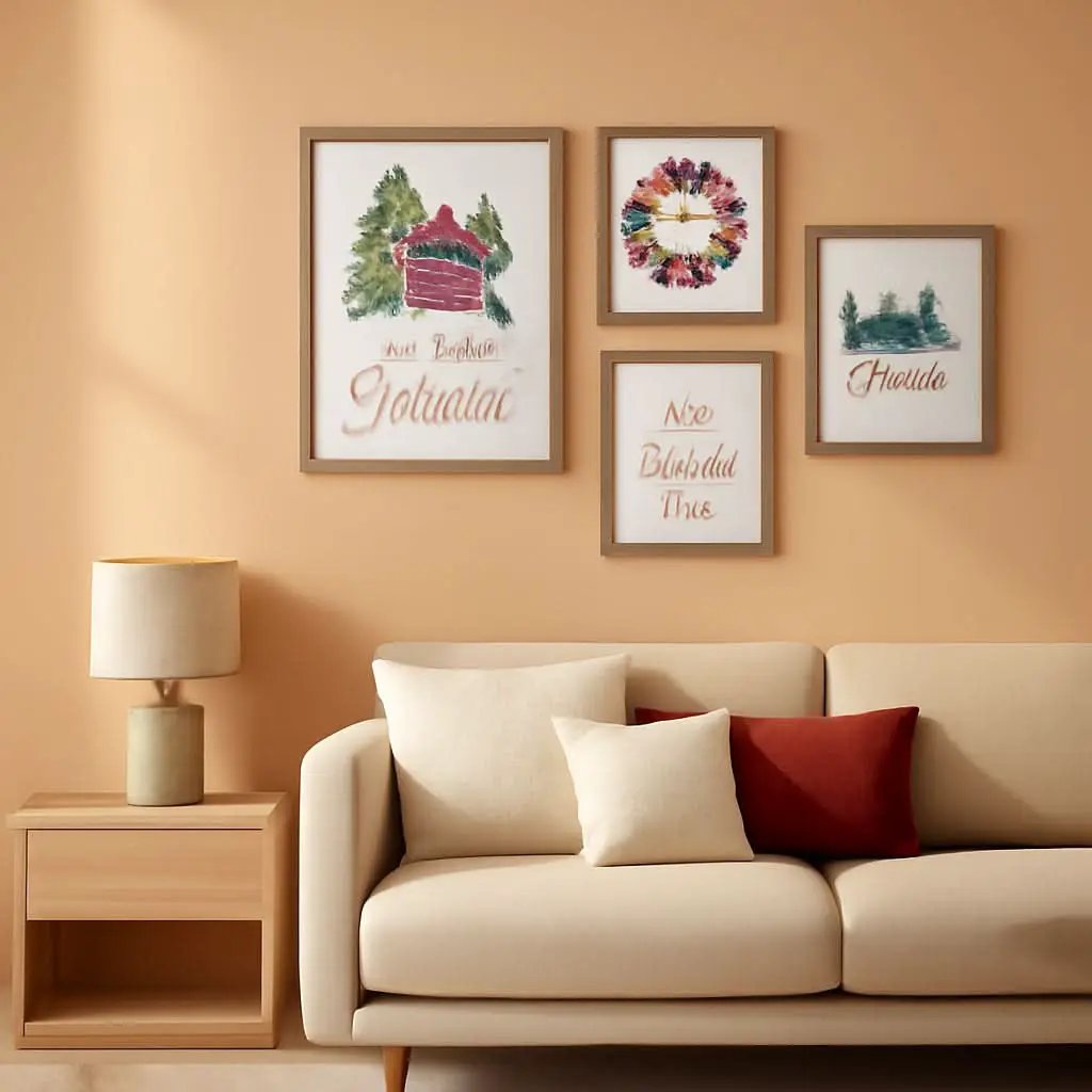 Framed Christmas Forest Wall Art Set 5 Piece Holiday Decor from PriceLows™