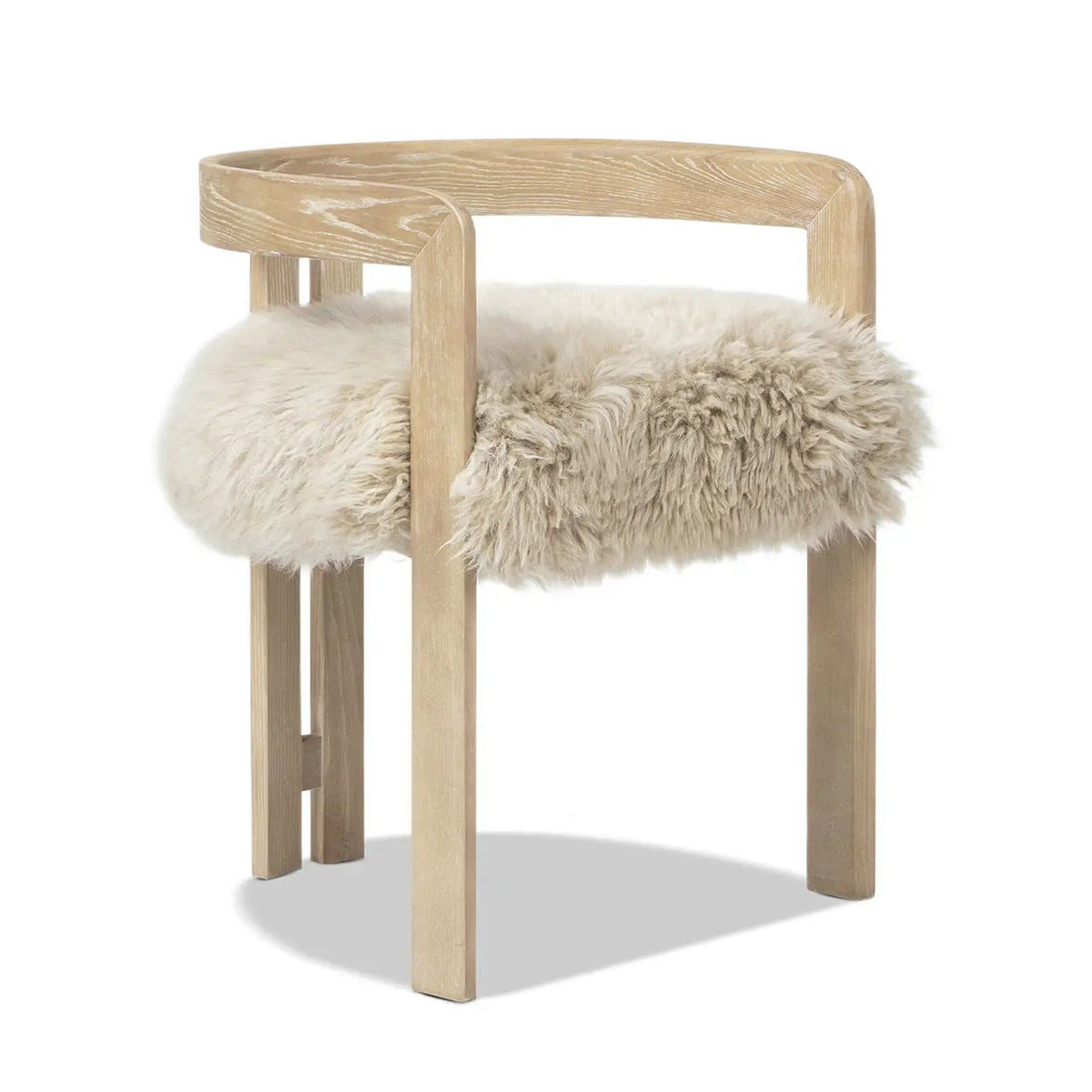 Millwick Low Back Dining Chair | Natural Blonde | Solid Ash Wood Frame | Low Back And Arms