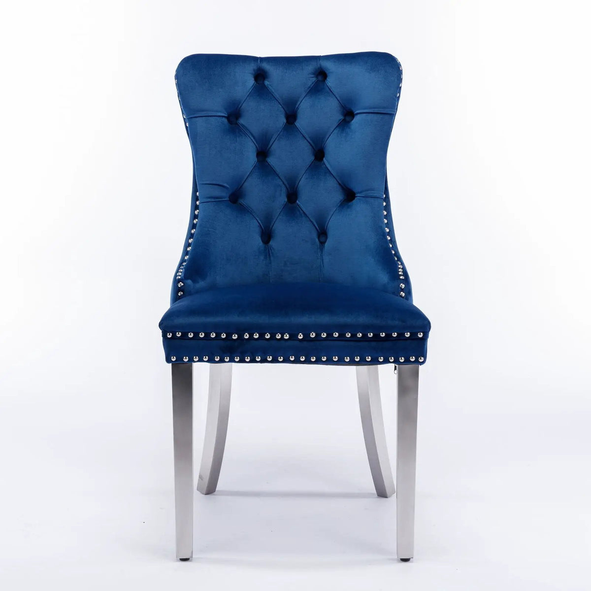 Dining Chair | Tufted Upholstery | Stainless Steel Legs | Set Of 2