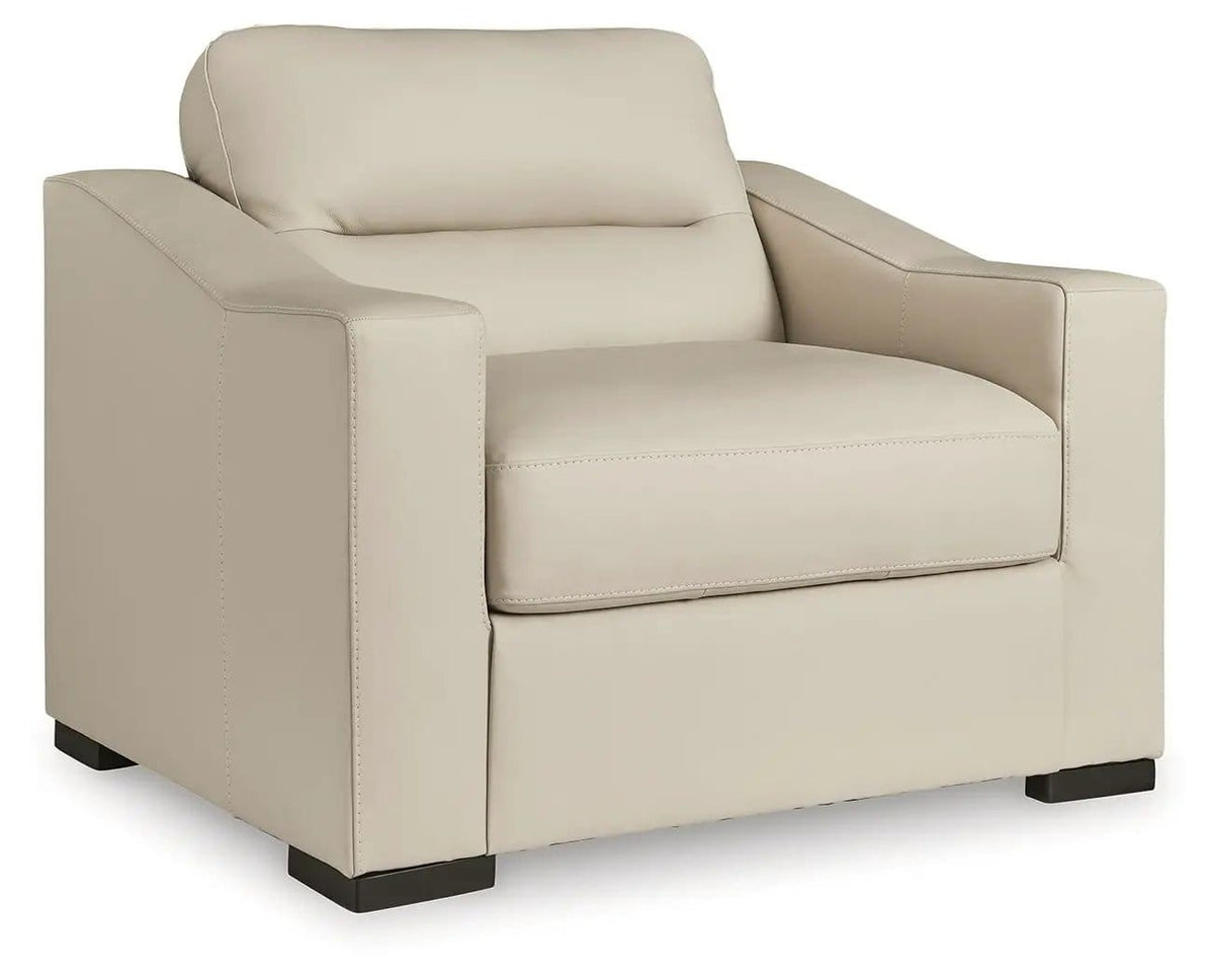 Treasure Trove Chair And A Half | 48 x 40 x 40 in | Faux Leather & Wood | Almond