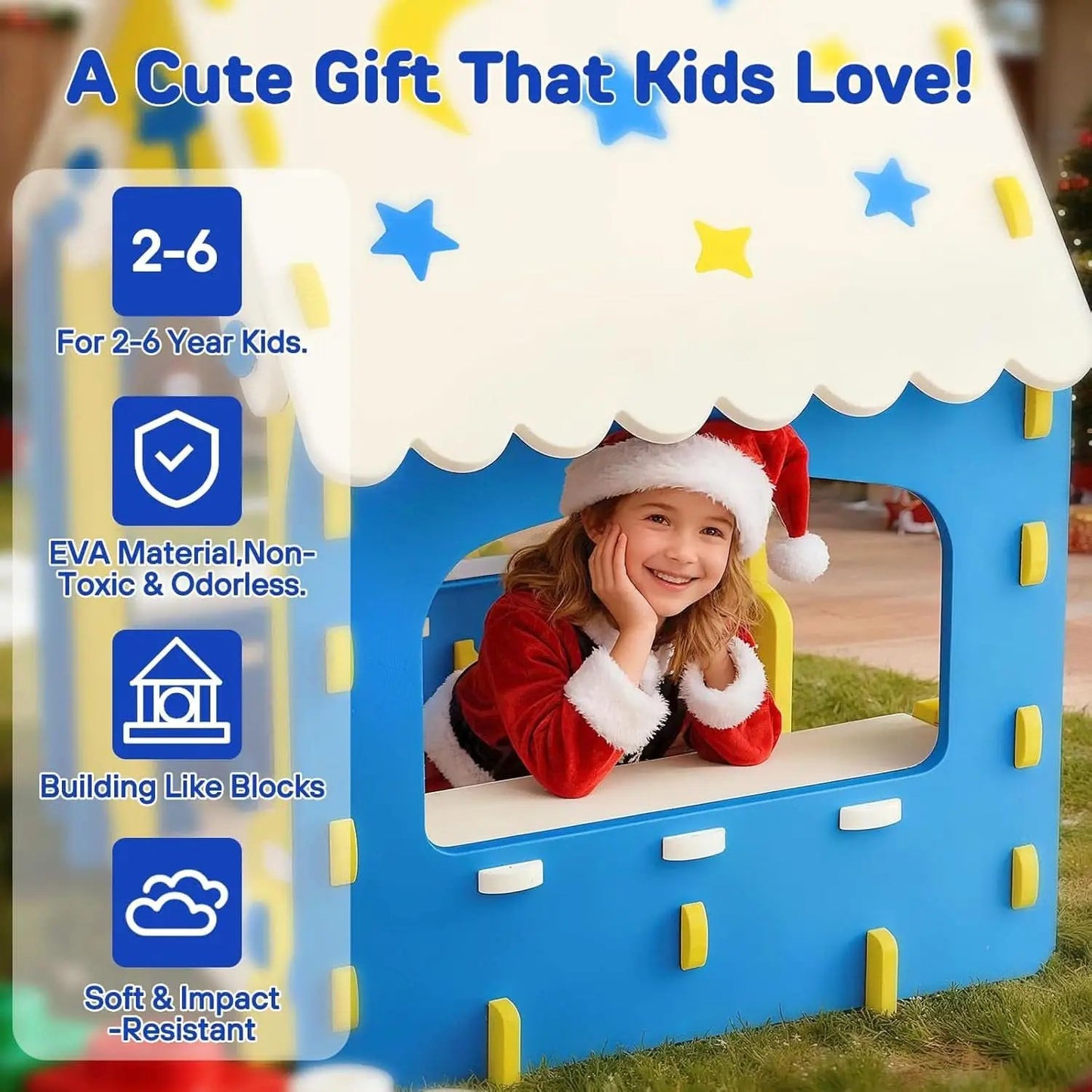 EVA Kids Indoor Playhouse Colorful Educational Fort from PriceLows™