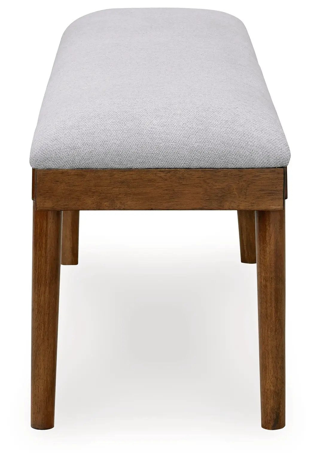 Lyncott Large Upholstered Dining Bench | Solid Hardwood Frame | Gray And Brown | 59.25 Inch Length
