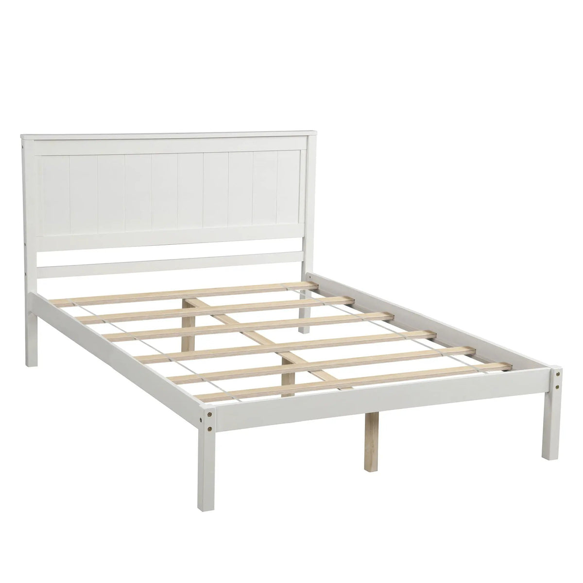 Platform Bed Frame With Headboard | Espresso Finish | Durable Pine Wood