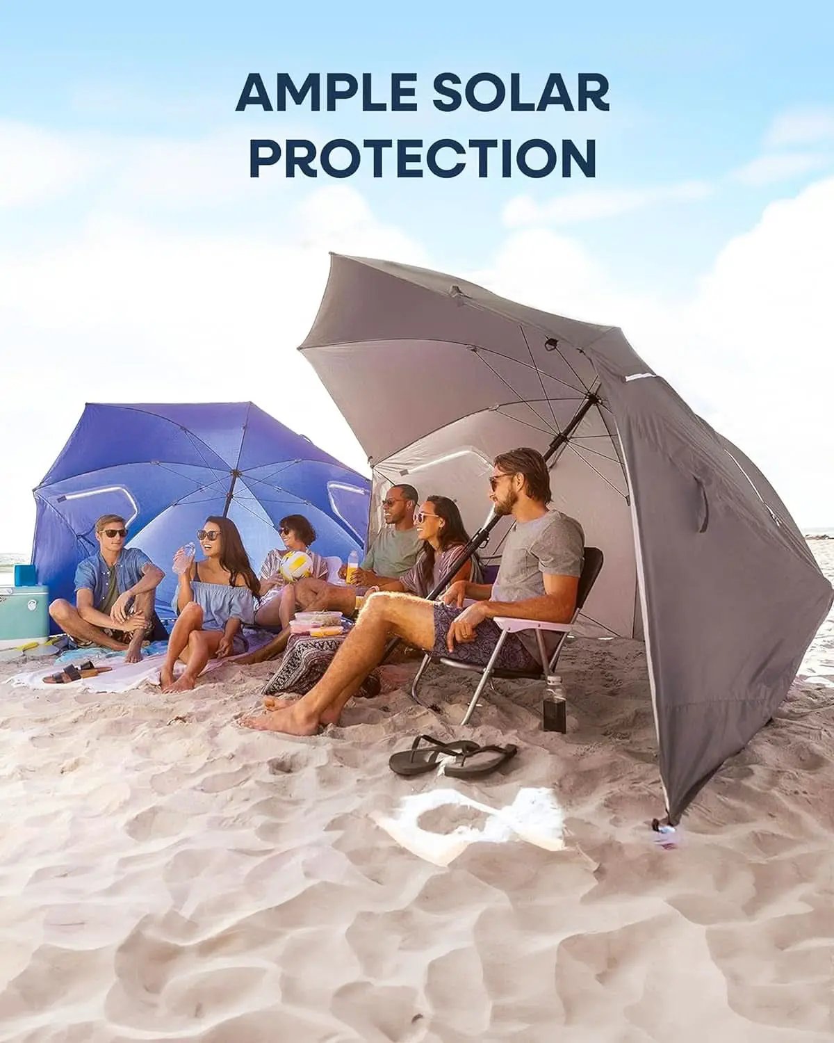 9ft Heavy Duty Outdoor Umbrella With UPF 50 Privacy Panels from PriceLows™