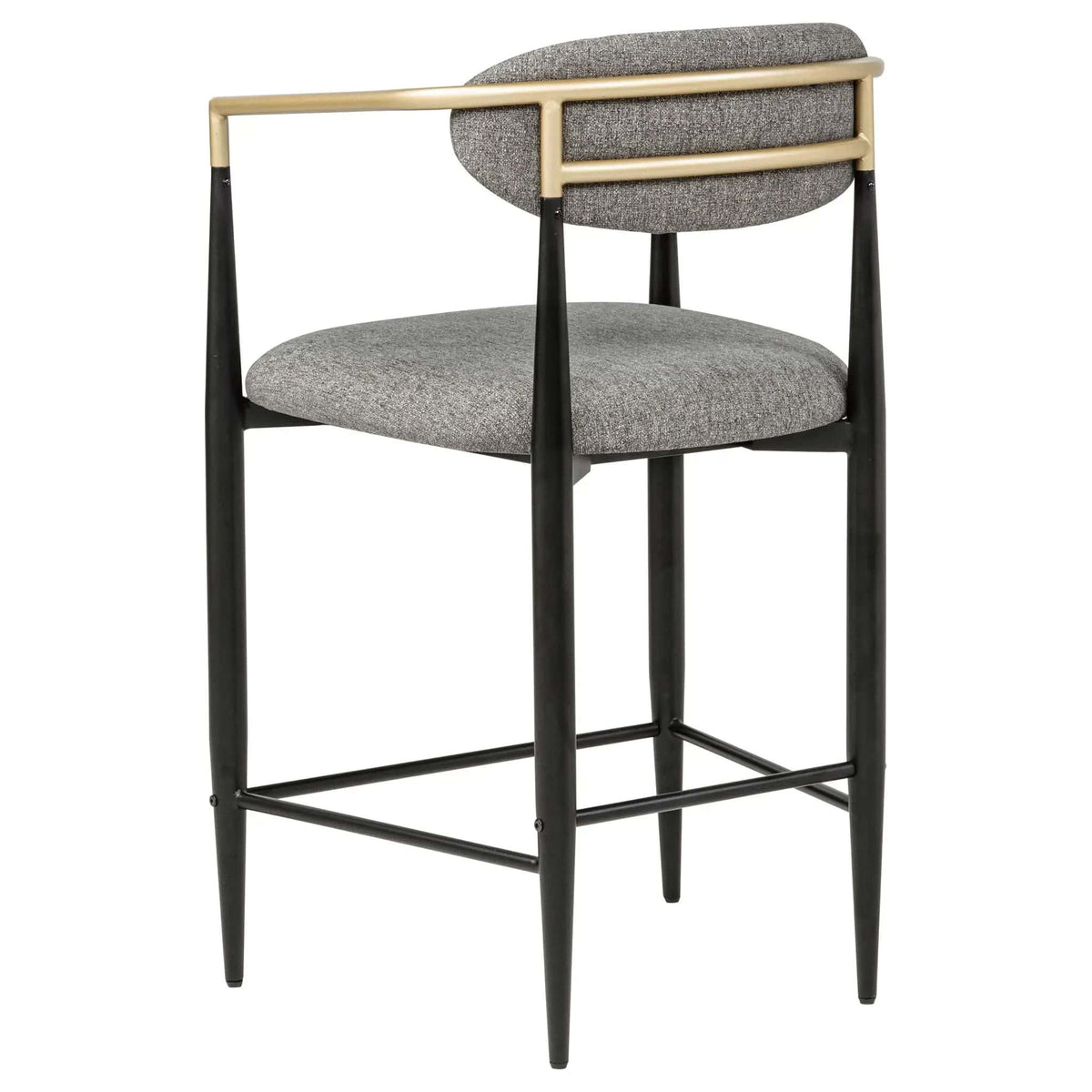 Tina Fabric Upholstered Counter Chair Dark Grey (Set of 2) Counter Height (24"-27") | 22 x 20.75 x 37.25 in | Linen & Fabric | Home