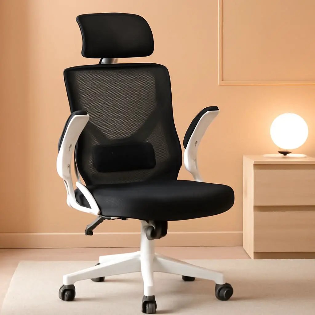 Ergonomic Mesh Office Chair High Back White And Black from PriceLows™
