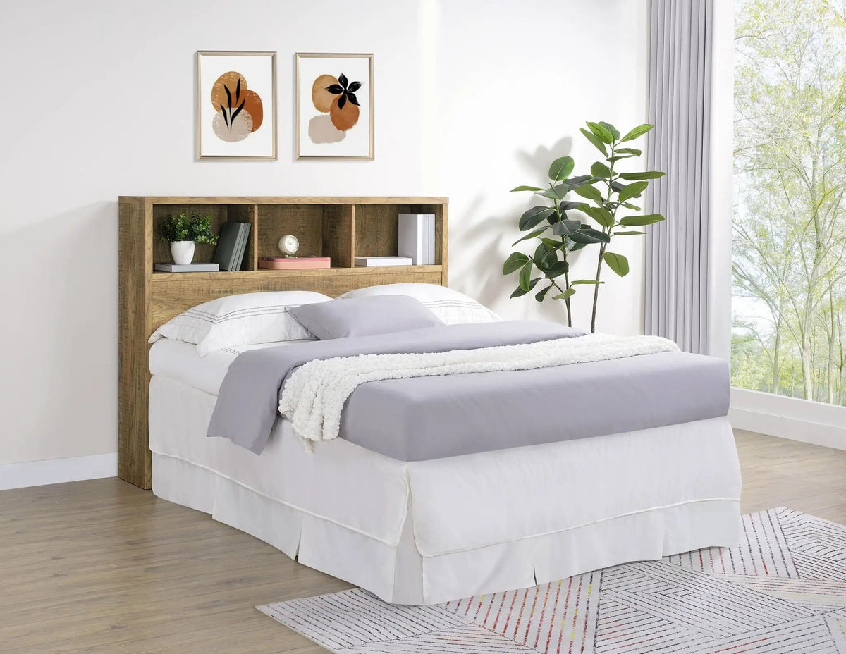 Westpark 49-inch Queen Bookcase Headboard Mango | 59.75 x 11.5 x 48.5 in | Engineered Wood & Veneer | Home Office