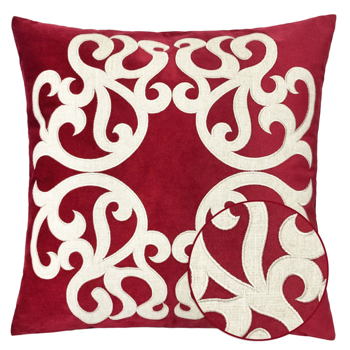 Pillow Cover | Vintage Vine Pattern | Hidden Zipper | Matching Back