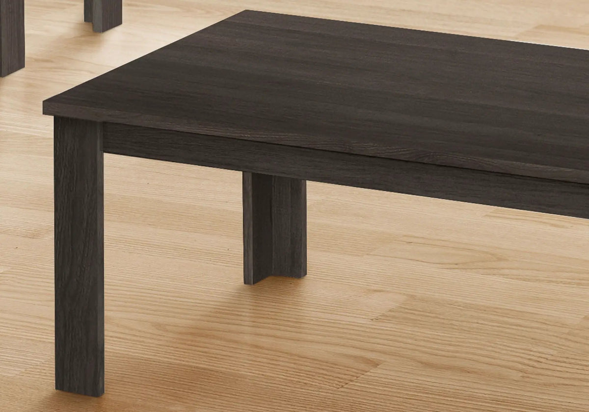 Oak Coffee Table Set | Set Of 3 | Transitional Style | 44 Inch Coffee Table