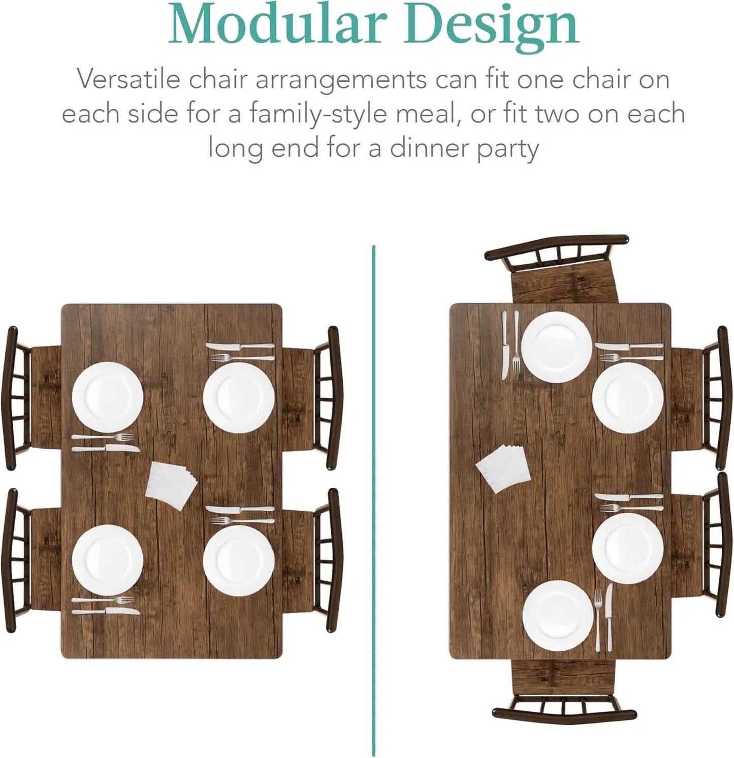 Drift Brown Contemporary Rectangular Dining Table Set from PriceLows™
