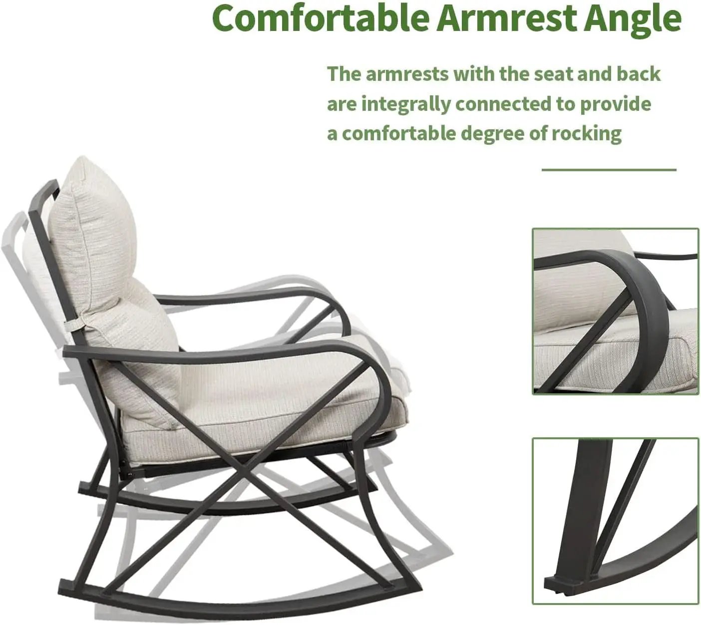 Three Piece Outdoor Bistro Set with Rocking Chairs from PriceLows™