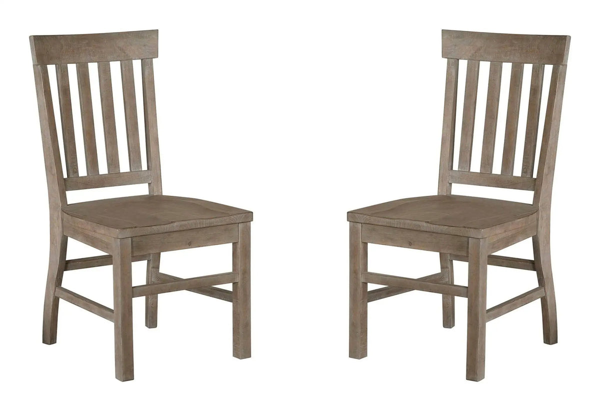 Tinley Park Dining Side Chairs | Set Of 2 | Dove Tail Gray | Classic Wood Seat