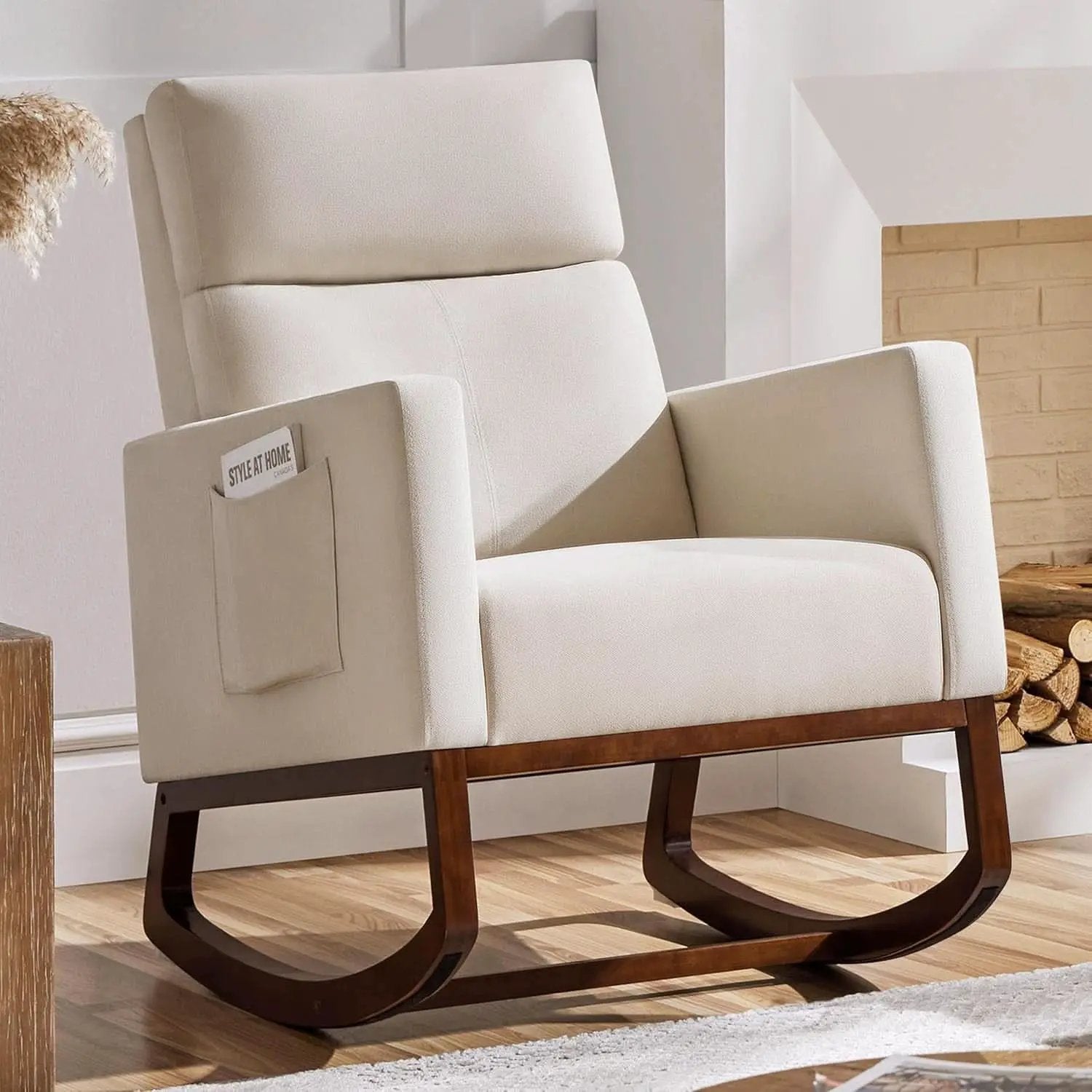 Rocking Recliner Chair With Side Pocket And Adjustable from PriceLows™