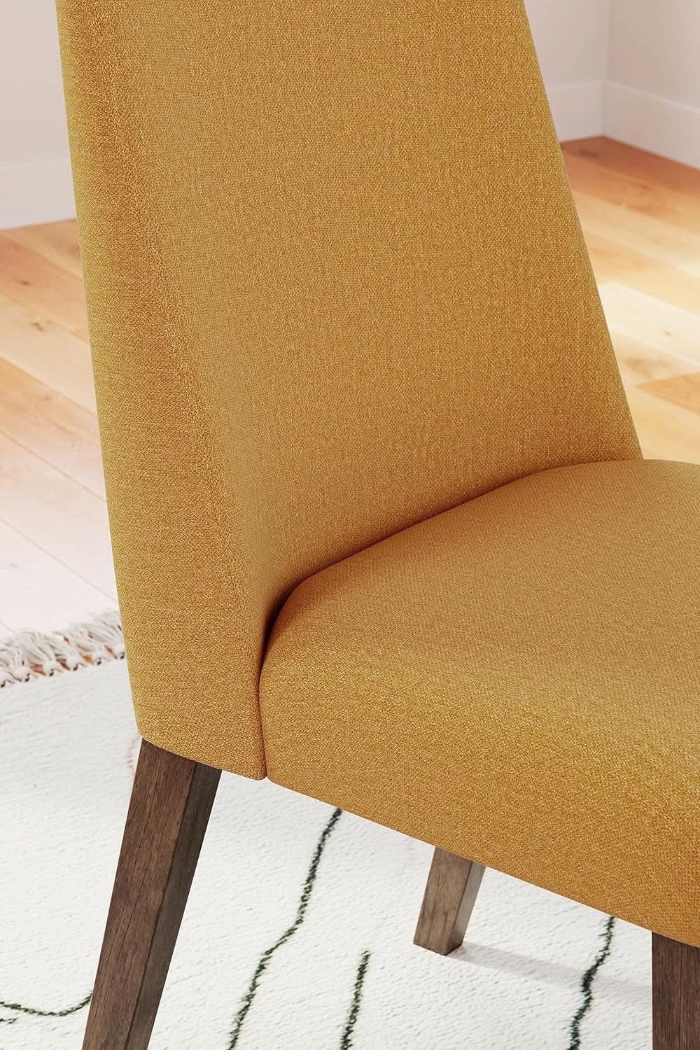 Lyncott Upholstered Dining Chair Yellow And Brown Foam Cushion from PriceLows™