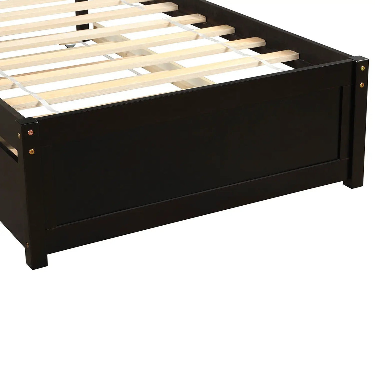 Wood Platform Bed Frame | Trundle Included | Minimalist Stylish Design | 37.5 Inch Height