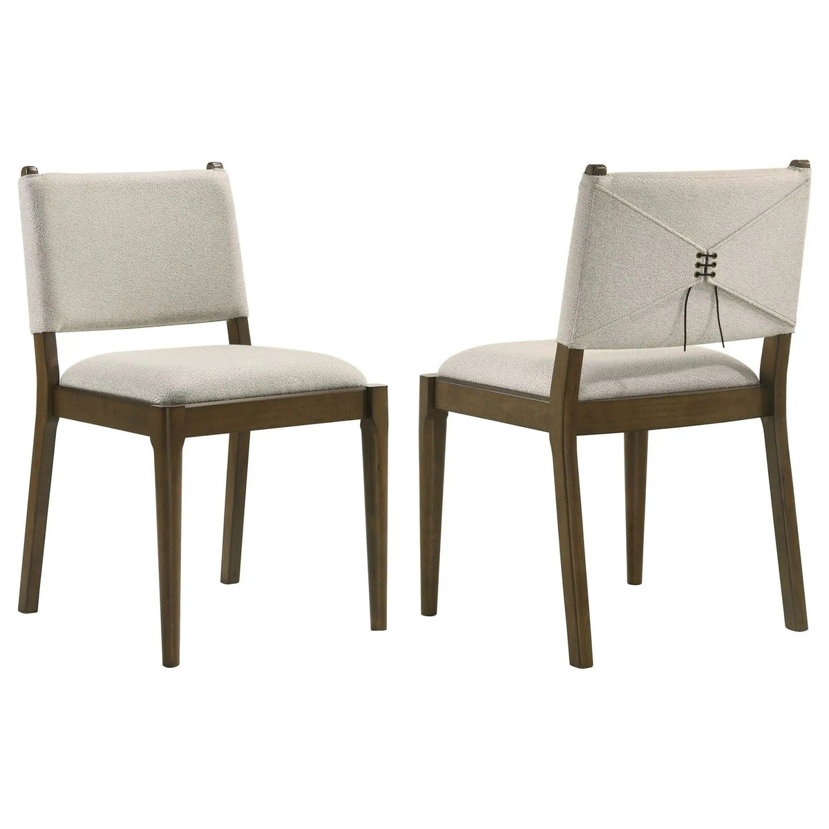 Ottowa Upholstered Dining Side Chair Brown (Set of 2) | 18.75 x 21.5 x 32.25 in | Fabric & Wood | Dining Room