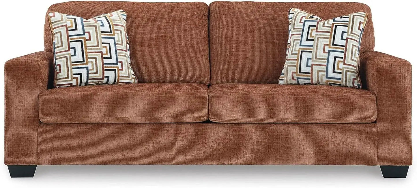 Queen Burnt Orange Contemporary Luxury Sofa Sleeper from PriceLows™
