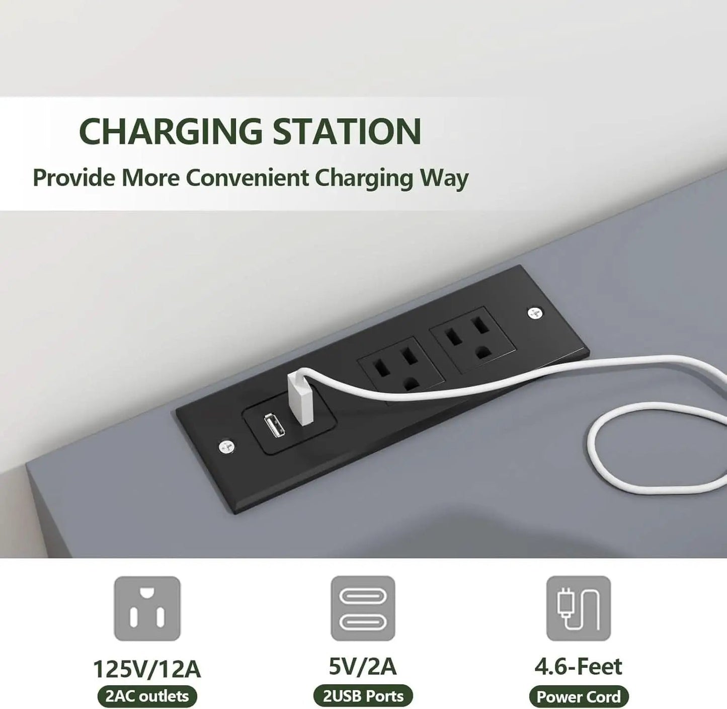 Six Drawer LED Dresser With USB Charging Ports For Bedroom from PriceLows™