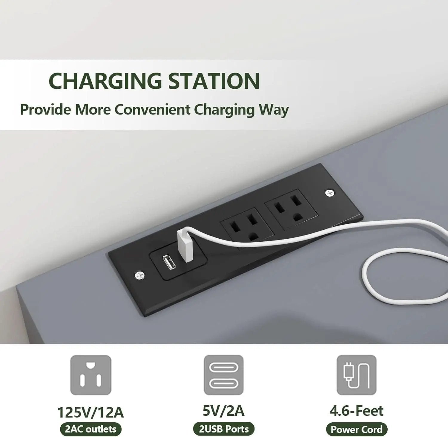 Six Drawer LED Dresser With USB Charging Ports For Bedroom from PriceLows™