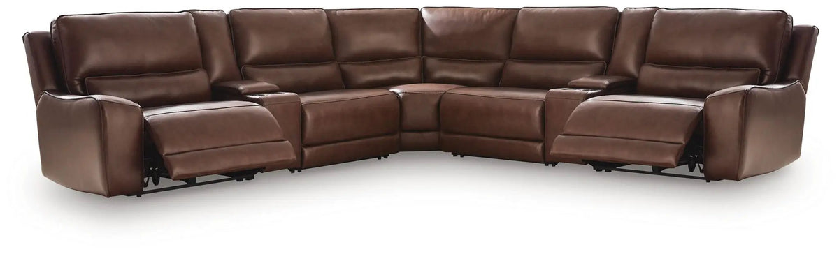 DeepWakes Power Reclining Sectional | Chaise Included | Ultra-Stylish Design | 130 Inch Length