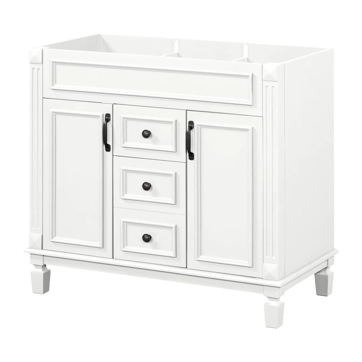 Bathroom Vanity Cabinet | 35.3 Inch Width | 2 Soft Closing Doors | 2 Drawers