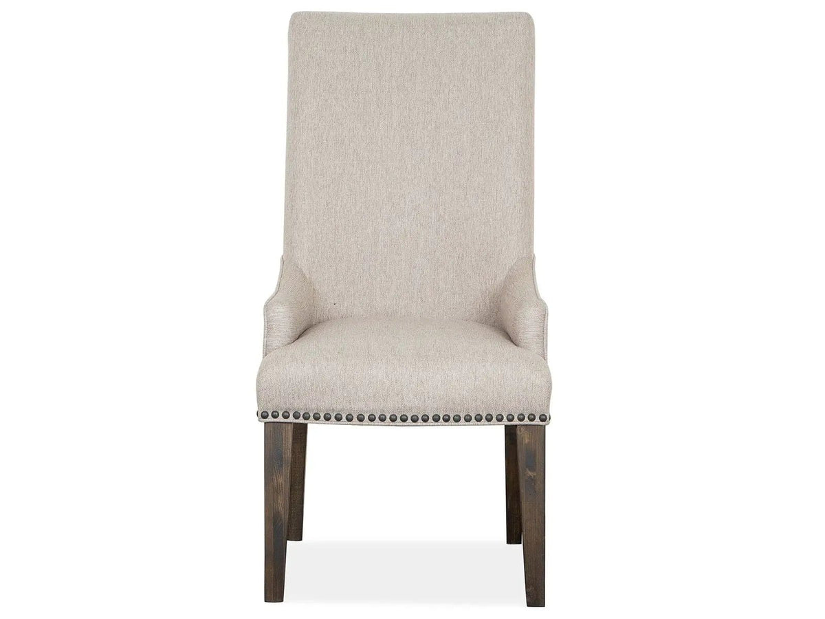 Bellamy Upholstered Host Chair (Set of 2) | 29 x 23 x 45 in | Plywood & Veneer | Peppercorn