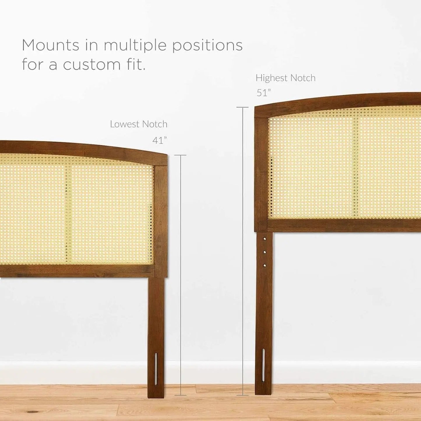 Cane Woven Rattan King Headboard With Organic Design from PriceLows™