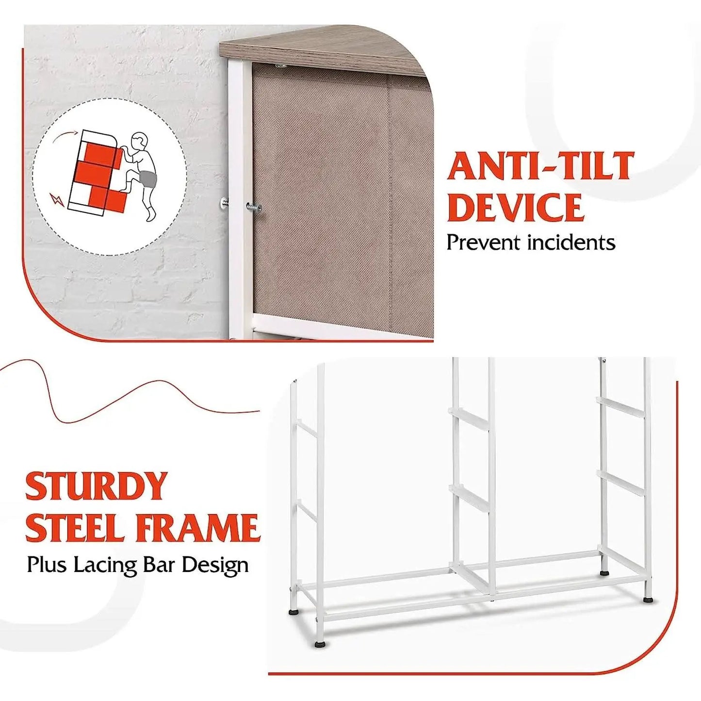 Sonoma White 6 Drawer Dresser For Bedroom Storage Organizer from PriceLows™