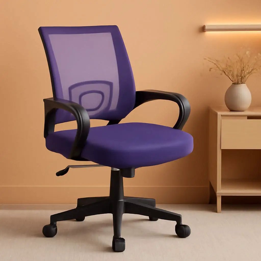 Ergonomic Purple Mesh Office Chair With Lumbar Support from PriceLows™