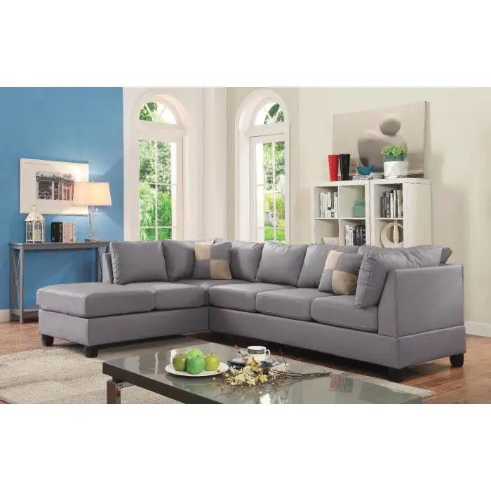 Malone Comfort Sectional | Pocketed Coil And Foam Seating | Removable Backs | 111 Inch Length