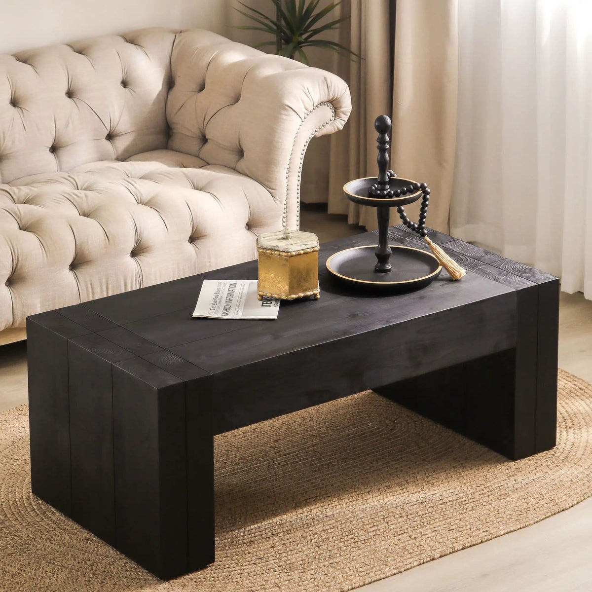 Minimalist Rectangular Center Table For Living Room | 2 Pieces | Engineered Wood | Living Room