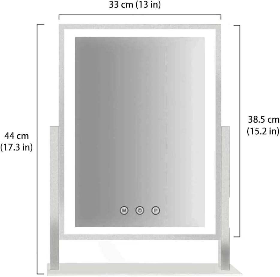 17In White Lighted Makeup Mirror 3 Color Lighting Modes And 5X Magnification from PriceLows™