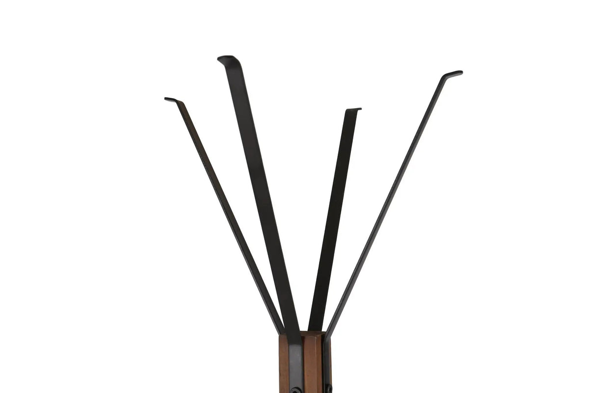 Freestanding Coat Rack | Reclaimed Wood And Metal | 71 Inch Height | Cross Wood Base