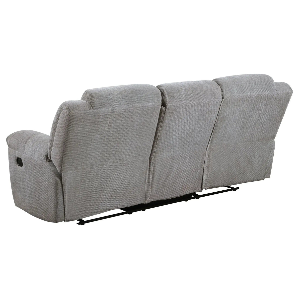 Gilson Chenille Upholstered Reclining Sofa | 89.75 x 40.5 x 41.75 in | Chenille | Grey