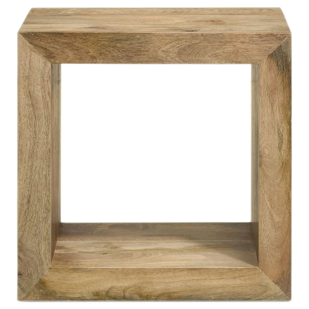 Benton Rectangular Solid Wood End Table | 22 x 16 x 22 in | Mango Wood | Natural