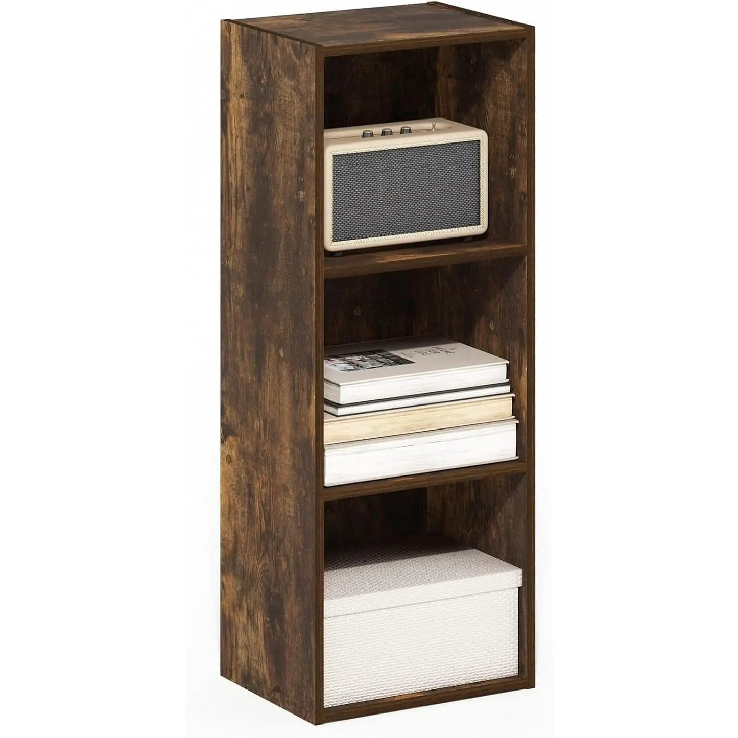 Pasir 3 Tier No Tool Assembly Open Bookcase Amber Pine from PriceLows™