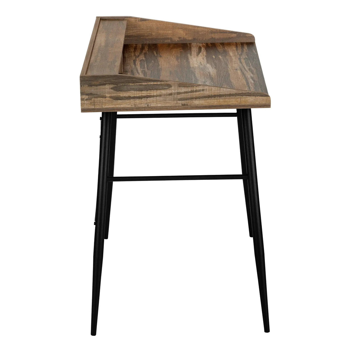 Sturdy Computer Desk With Shelves | 47.25 Inch Width | Matching Metal Base | 34 Inch Height