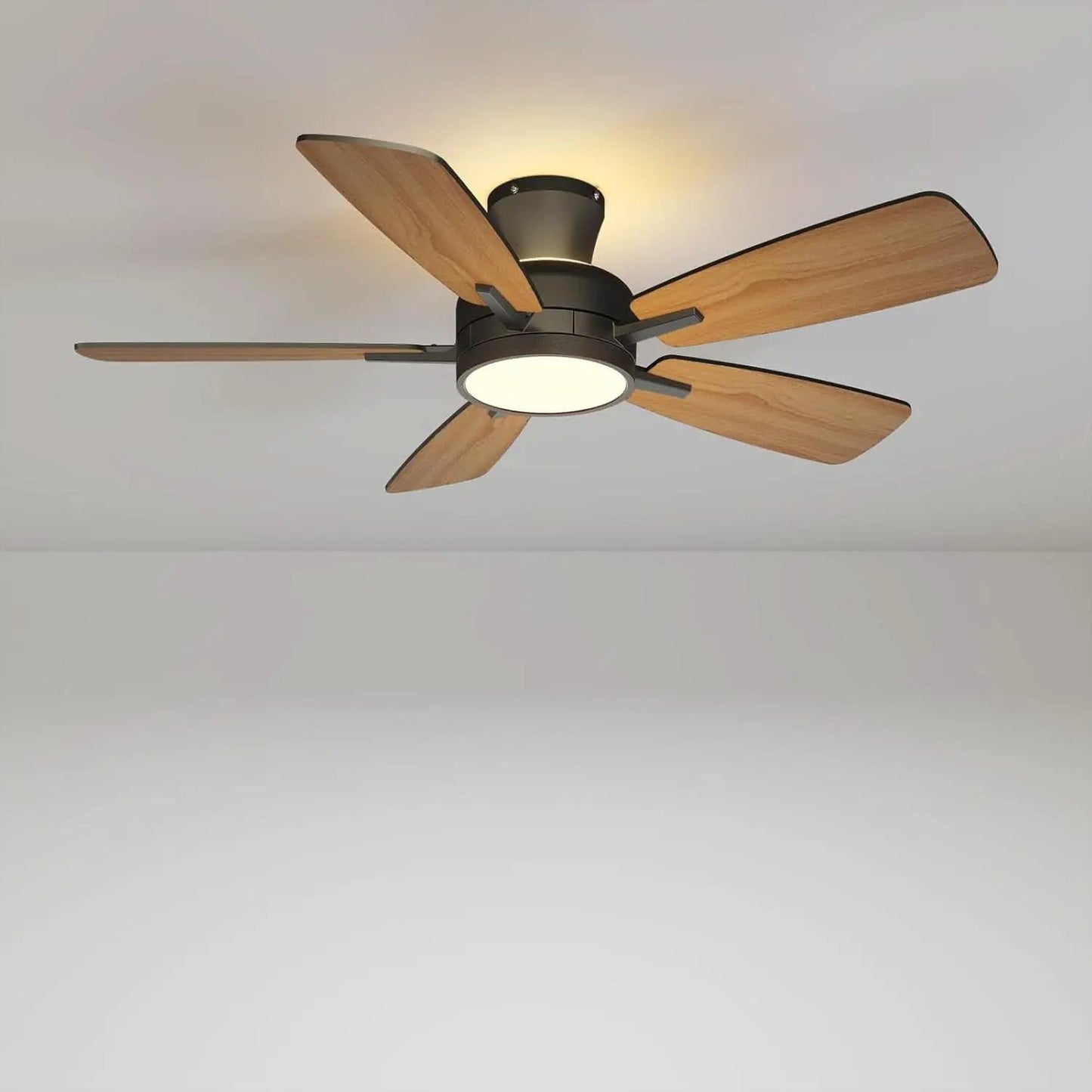 46 Inch Black Ceiling Fan With Remote Dimmable Light 3CCT from PriceLows™