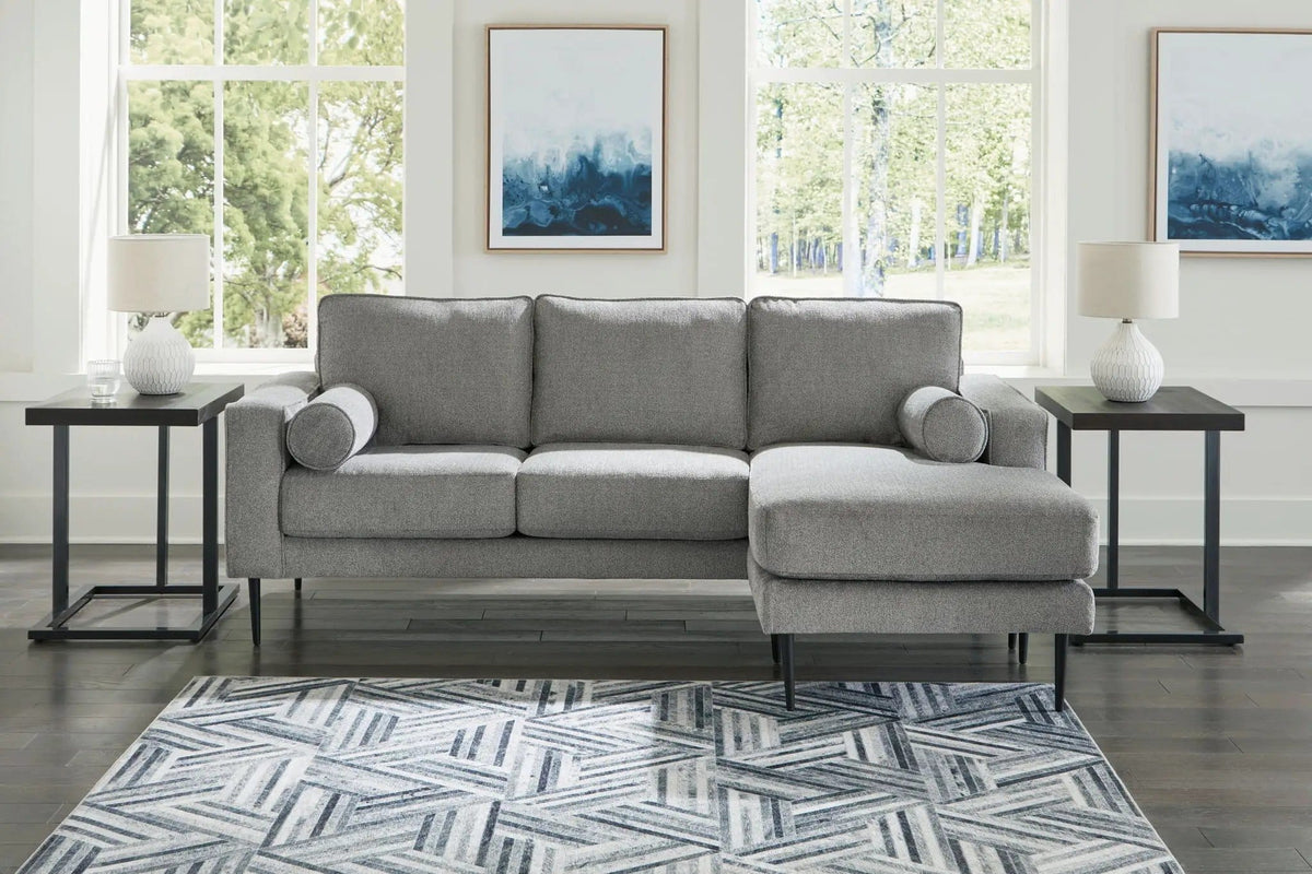 Hazela Sofa Chaise | 85 x 58 x 36 in | Metal | Charcoal