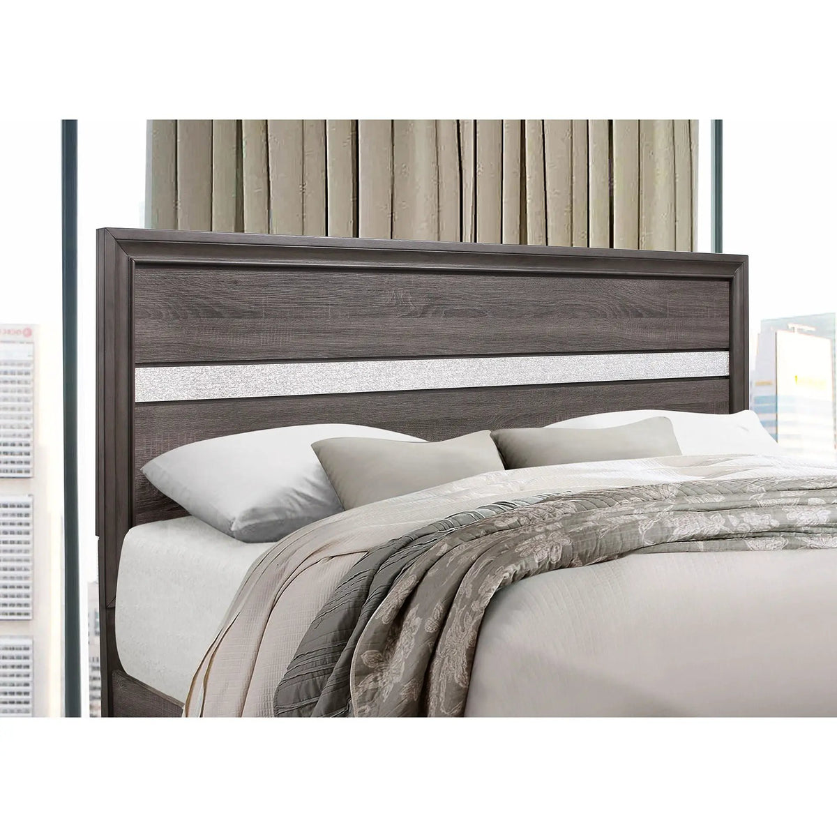 Ryder Storage Bed | Sparkle Finish | Panel Headboard | Footboard Drawers