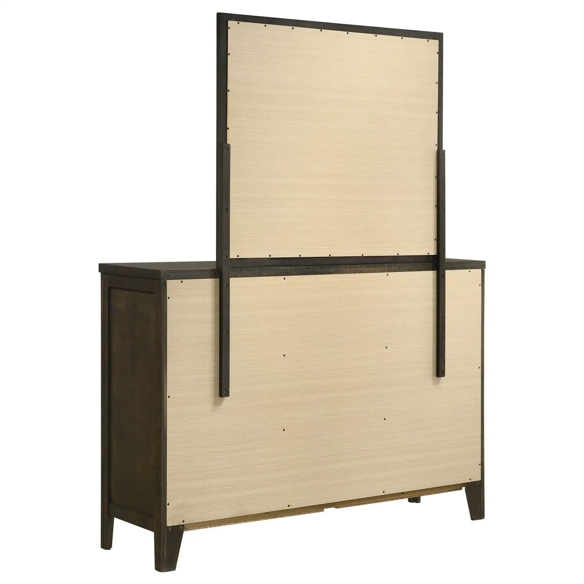 Wilkes 6-drawer Dresser and Mirror Dark Cocoa | 56.25 x 15.25 x 72.25 in | Metal | Bedroom