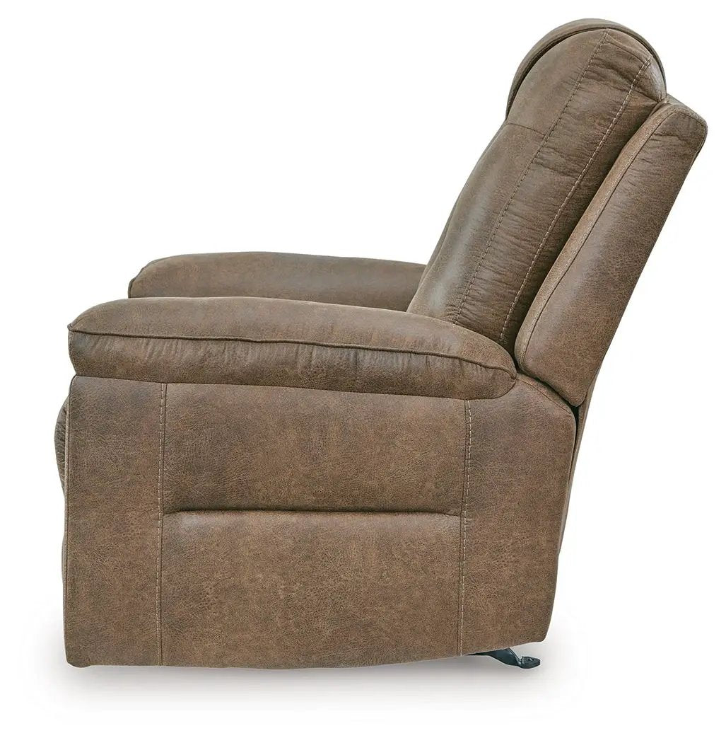 Stockworth Rocker Recliner | Warm Faux Leather | Inviting Comfort | 42 Inch Length