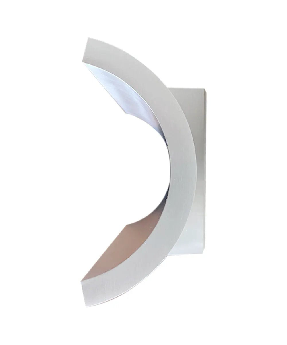 2-Light LED Outdoor Wall Sconce | 5-Inch Satin Aluminum | Indoor Outdoor Use