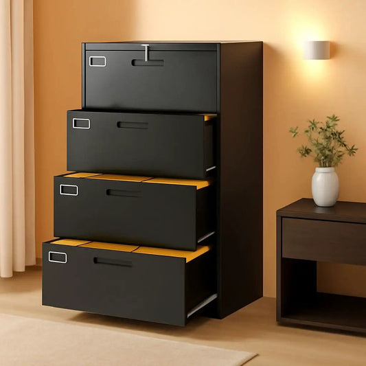 5 Drawer Lateral File Cabinet Lockable Metal Office Storage from PriceLows™