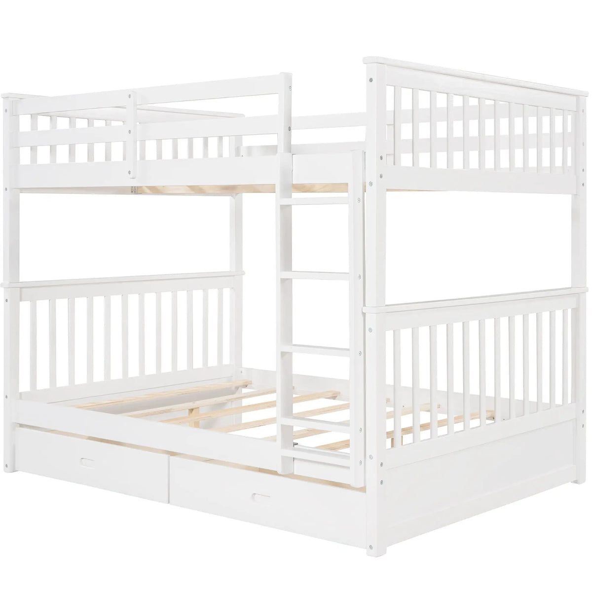 Bunk Bed With Ladders | 2 Storage Drawers | Space-Saving Design | Sleepover Ready